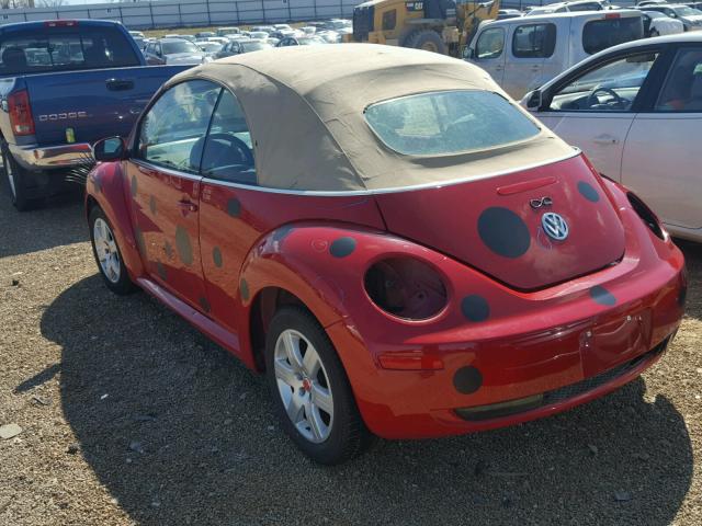 3VWRF31Y87M405135 - 2007 VOLKSWAGEN NEW BEETLE 红色 照片 3