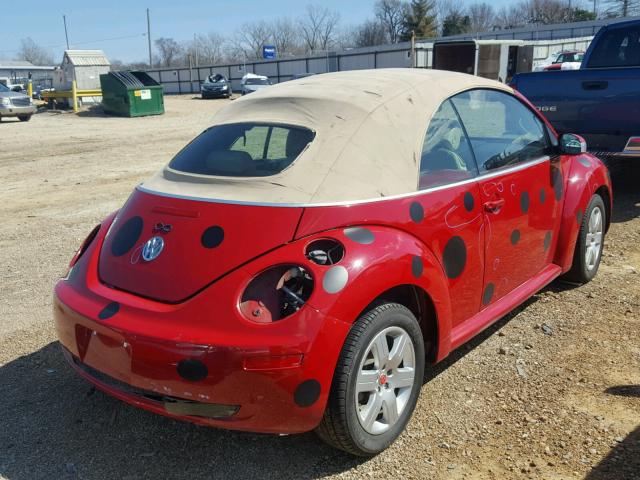 3VWRF31Y87M405135 - 2007 VOLKSWAGEN NEW BEETLE 红色 照片 4