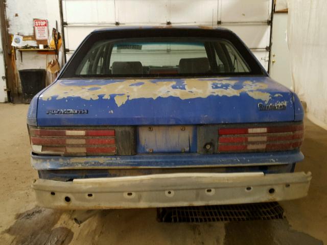 1P3AP28K4RN150985 - 1994 PLYMOUTH SUNDANCE BLUE photo 9