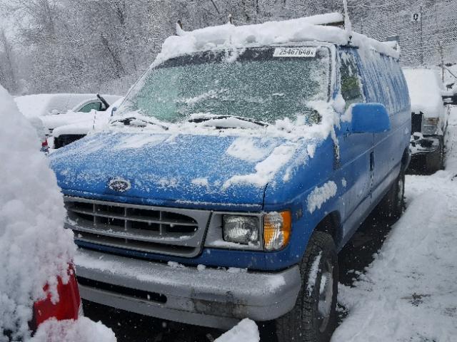 1FTSE34L21HB13158 - 2001 FORD ECONOLINE BLUE photo 2