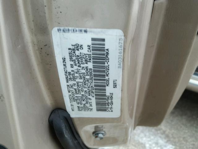 4T1BF22K7XU929909 - 1999 TOYOTA CAMRY LE TAN photo 10