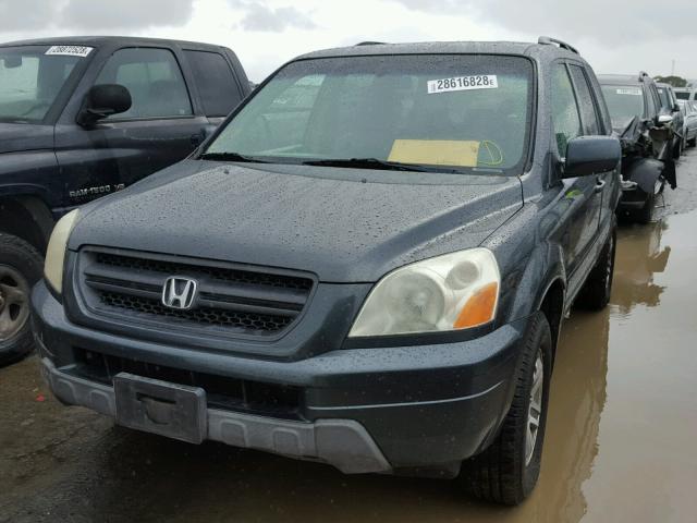 2HKYF18624H566640 - 2004 HONDA PILOT EXL CHARCOAL photo 2