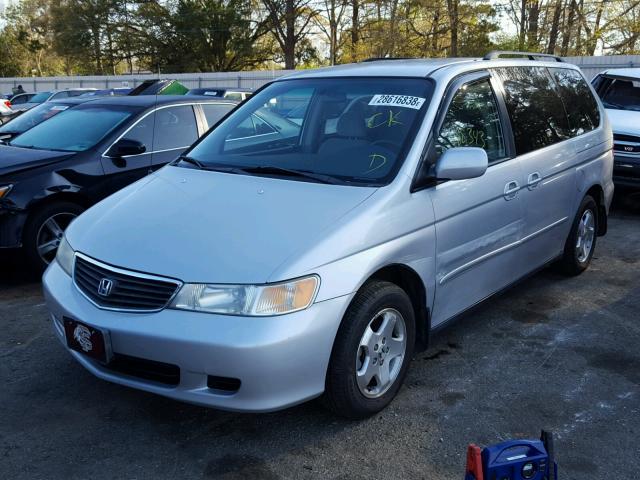 2HKRL18671H623472 - 2001 HONDA ODYSSEY EX SILVER photo 2