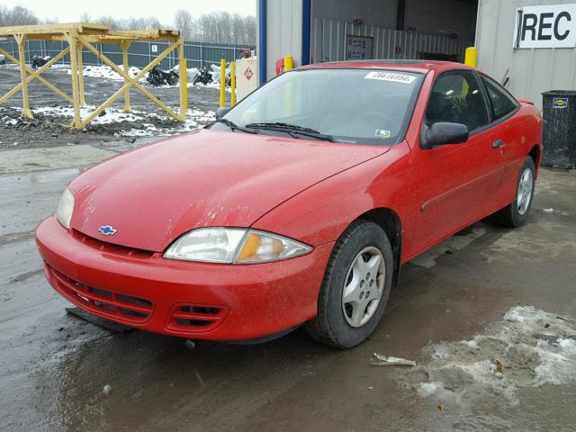 1G1JC1244Y7104133 - 2000 CHEVROLET CAVALIER RED photo 2