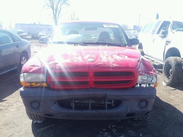 1D7FL16X03S157831 - 2003 DODGE DAKOTA SXT RED photo 9