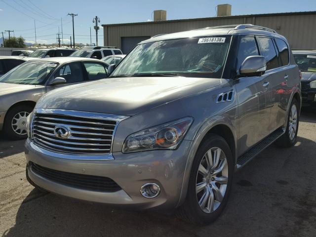 JN8AZ2NF6E9552080 - 2014 INFINITI QX80 GRAY photo 2