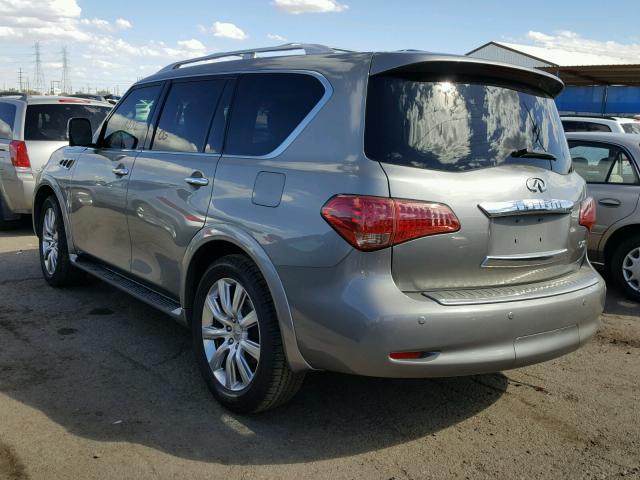 JN8AZ2NF6E9552080 - 2014 INFINITI QX80 GRAY photo 3