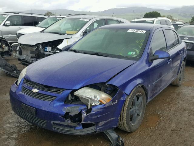 1G1AL55F577328675 - 2007 CHEVROLET COBALT LT BLUE photo 2