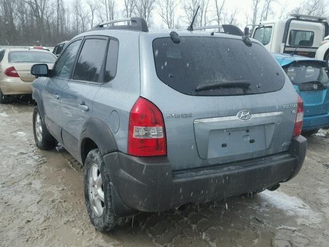 KM8JN72D55U136246 - 2005 HYUNDAI TUCSON GLS BLUE photo 3