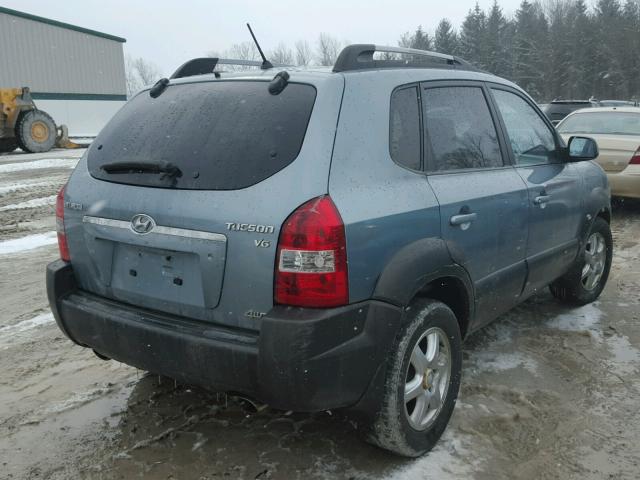 KM8JN72D55U136246 - 2005 HYUNDAI TUCSON GLS BLUE photo 4