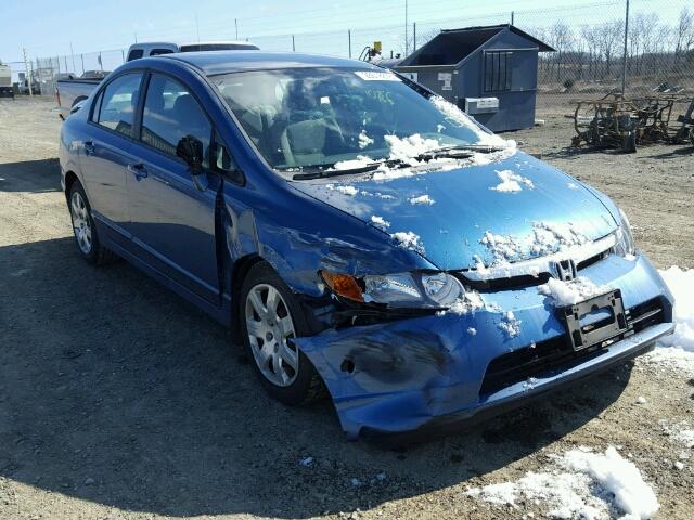 1HGFA16557L093611 - 2007 HONDA CIVIC LX BLUE photo 1