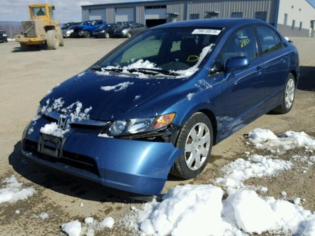 1HGFA16557L093611 - 2007 HONDA CIVIC LX BLUE photo 2