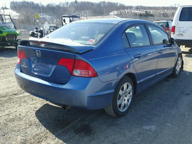 1HGFA16557L093611 - 2007 HONDA CIVIC LX BLUE photo 4