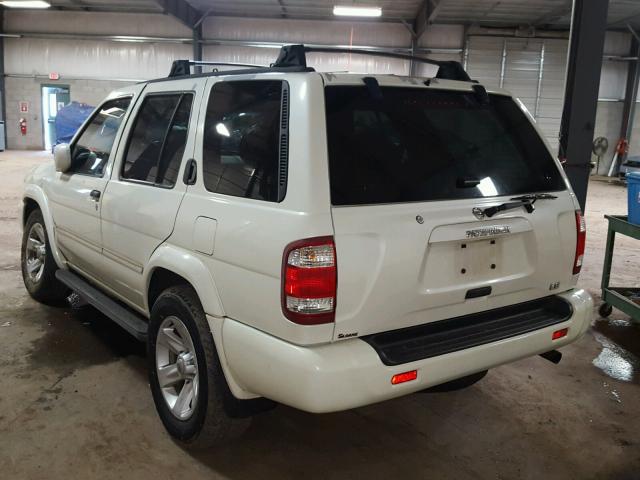 JN8DR09Y52W740325 - 2002 NISSAN PATHFINDER WHITE photo 3