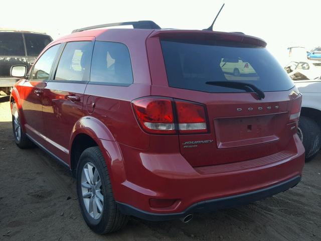 3C4PDDBGXET230210 - 2014 DODGE JOURNEY SX RED photo 3