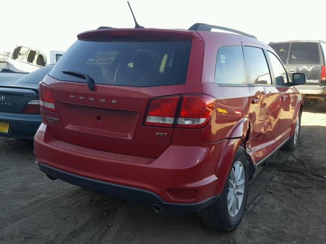 3C4PDDBGXET230210 - 2014 DODGE JOURNEY SX RED photo 4