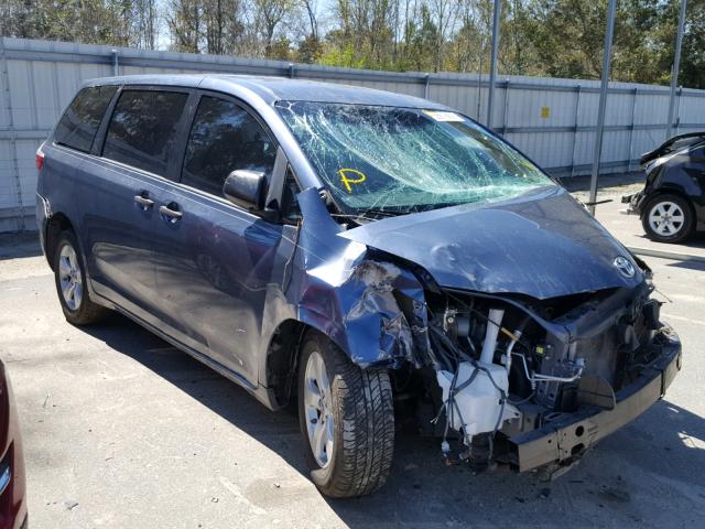 5TDZK3DCXFS565448 - 2015 TOYOTA SIENNA BAS BLUE photo 1