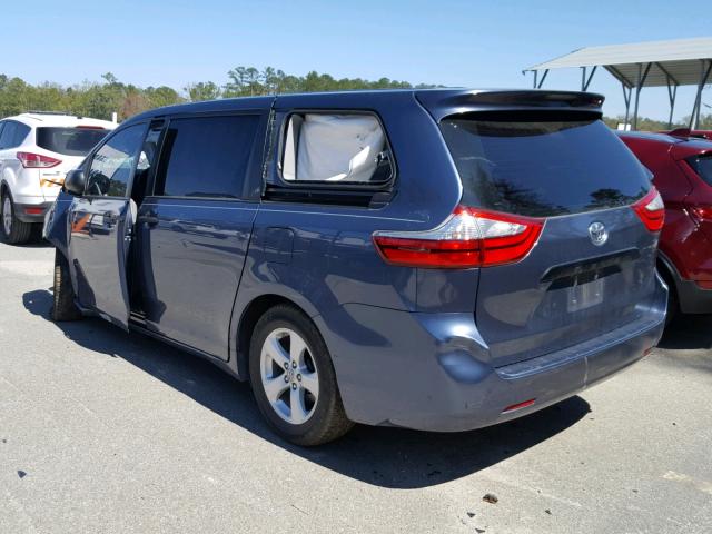 5TDZK3DCXFS565448 - 2015 TOYOTA SIENNA BAS BLUE photo 3