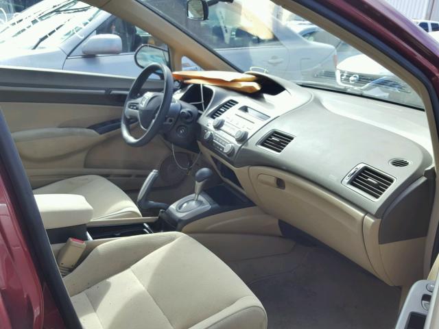 1HGFA16876L140081 - 2006 HONDA CIVIC EX წითელი ფოტო 5