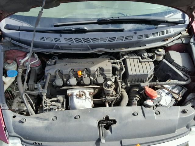 1HGFA16876L140081 - 2006 HONDA CIVIC EX წითელი ფოტო 7