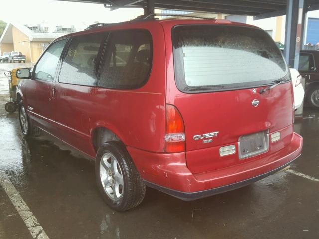 4N2DN11W0RD843095 - 1994 NISSAN QUEST XE RED photo 3