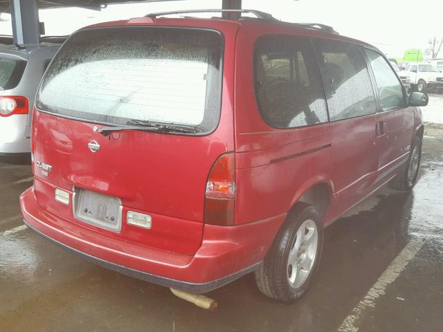 4N2DN11W0RD843095 - 1994 NISSAN QUEST XE RED photo 4