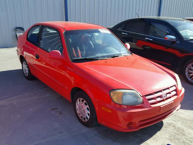 KMHCG35C25U332062 - 2005 HYUNDAI ACCENT GS RED photo 1