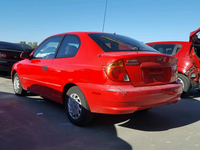 KMHCG35C25U332062 - 2005 HYUNDAI ACCENT GS RED photo 3