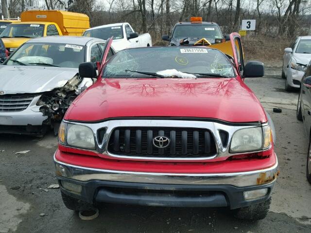 5TEHN72N72Z030993 - 2002 TOYOTA TACOMA DOU RED photo 9