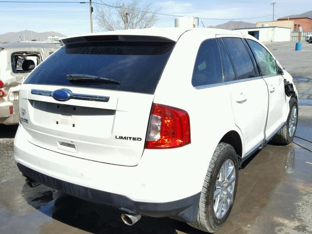 2FMDK3KC9BBB15486 - 2011 FORD EDGE LIMIT WHITE photo 4