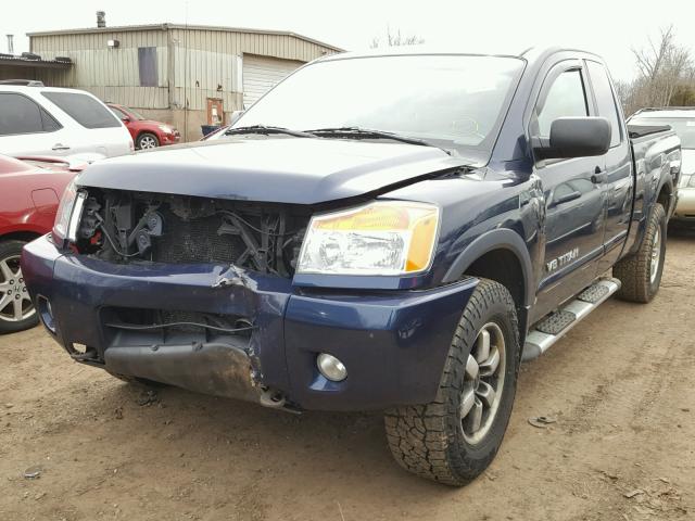 1N6AA0CC7AN320604 - 2010 NISSAN TITAN XE BLUE photo 2