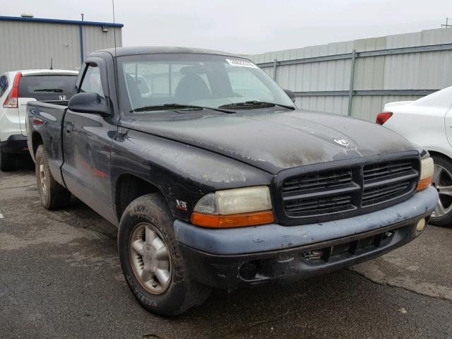 1B7FL26X6VS227187 - 1997 DODGE DAKOTA BLACK photo 1