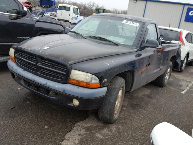 1B7FL26X6VS227187 - 1997 DODGE DAKOTA BLACK photo 2