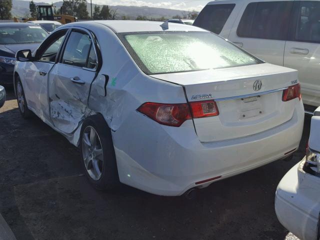 JH4CU2F47CC010713 - 2012 ACURA TSX WHITE photo 3