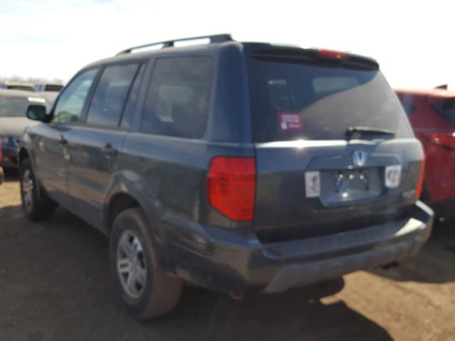 5FNYF18415B066841 - 2005 HONDA PILOT EX GRAY photo 3