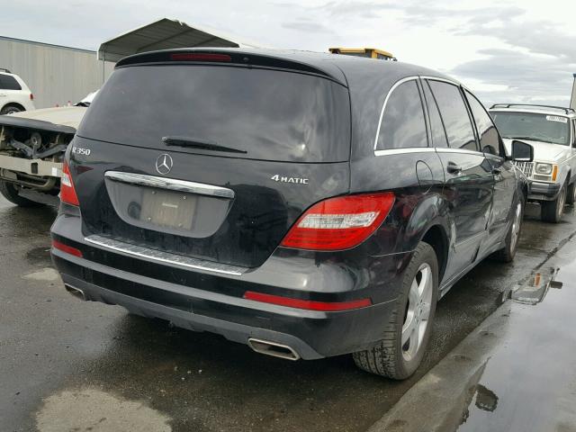 4JGCB5HE7CA138651 - 2012 MERCEDES-BENZ R 350 4MAT BLACK photo 4