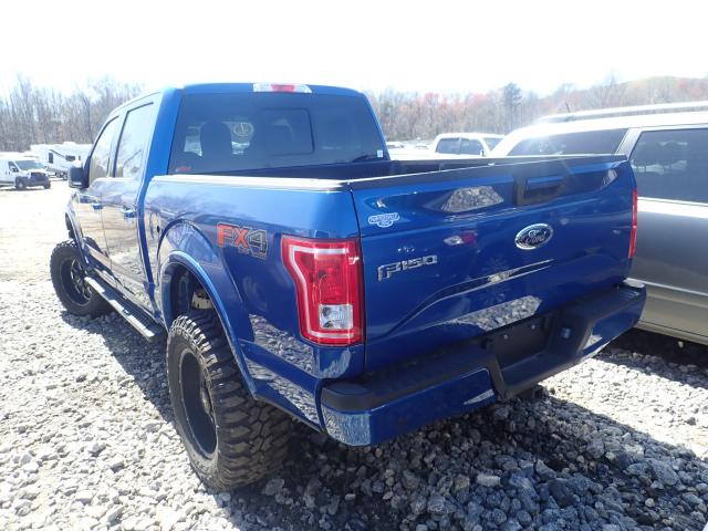 1FTEW1EG3HFA50805 - 2017 FORD F150 SUPER BLUE photo 3