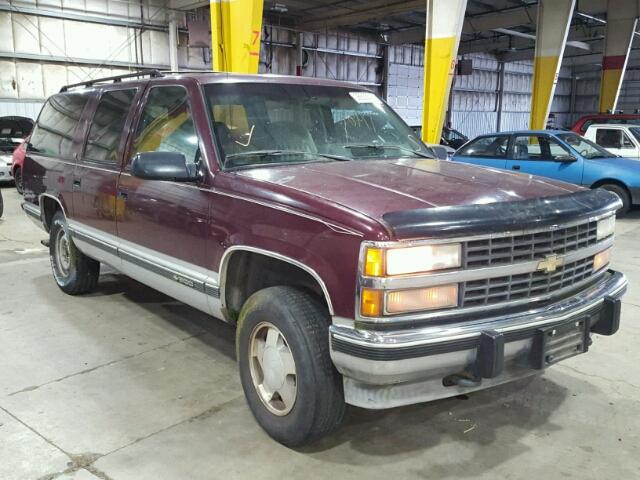 1GNFK16K2PJ402259 - 1993 CHEVROLET SUBURBAN K BURGUNDY photo 1