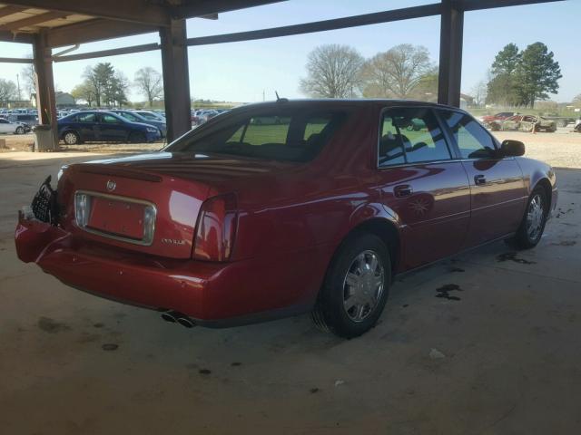 1G6KD57Y35U218474 - 2005 CADILLAC DEVILLE RED photo 4