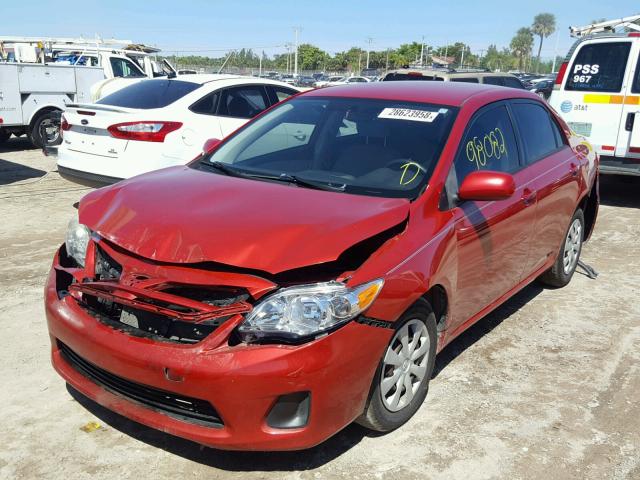 JTDBU4EE9BJ102239 - 2011 TOYOTA COROLLA BA RED photo 2