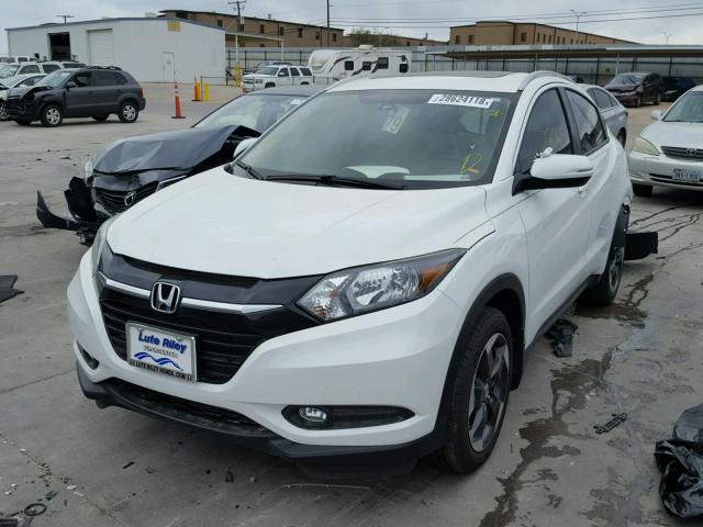 3CZRU5H79JM702868 - 2018 HONDA HR-V EXL WHITE photo 2