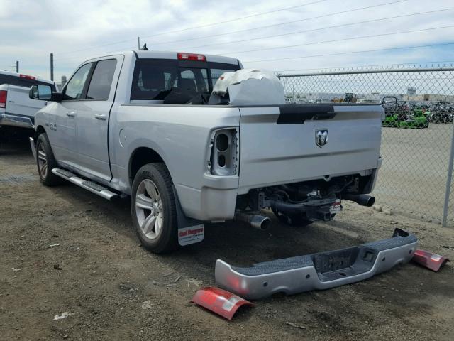 1C6RR6MT1DS561877 - 2013 RAM 1500 SPORT SILVER photo 3