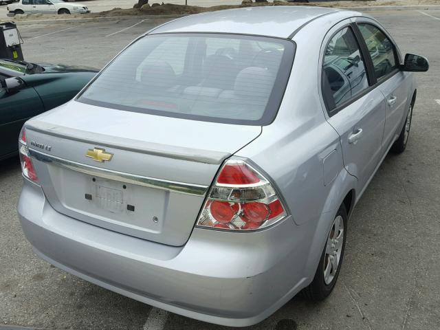 KL1TD5DE0AB114596 - 2010 CHEVROLET AVEO LS SILVER photo 4