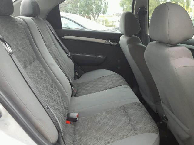 KL1TD5DE0AB114596 - 2010 CHEVROLET AVEO LS SILVER photo 6