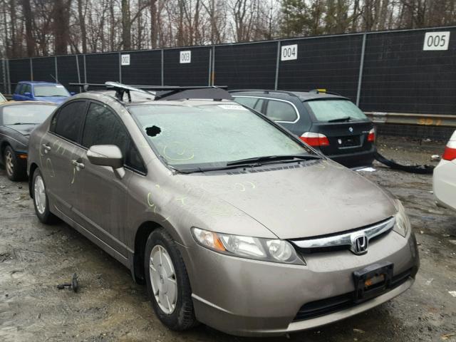 JHMFA36288S009528 - 2008 HONDA CIVIC HYBR GRAY photo 1