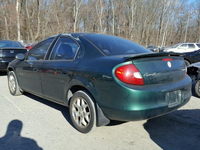 1P3ES46C3YD627532 - 2000 PLYMOUTH NEON BASE GREEN photo 3