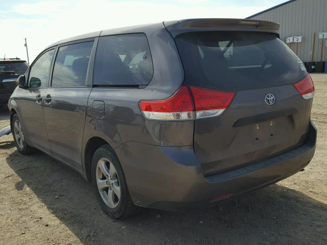 5TDZK3DC9DS383804 - 2013 TOYOTA SIENNA BAS CHARCOAL photo 3