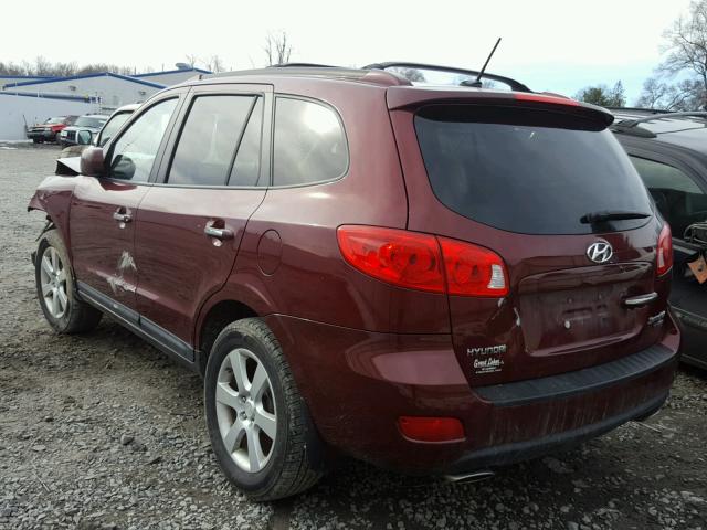 5NMSH73E69H241639 - 2009 HYUNDAI SANTA FE S BURGUNDY photo 3