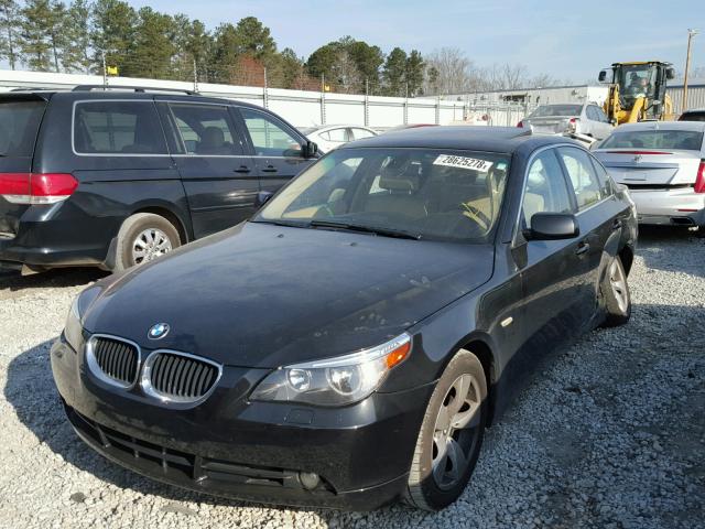 WBANA53525B857615 - 2005 BMW 525 I BLACK photo 2