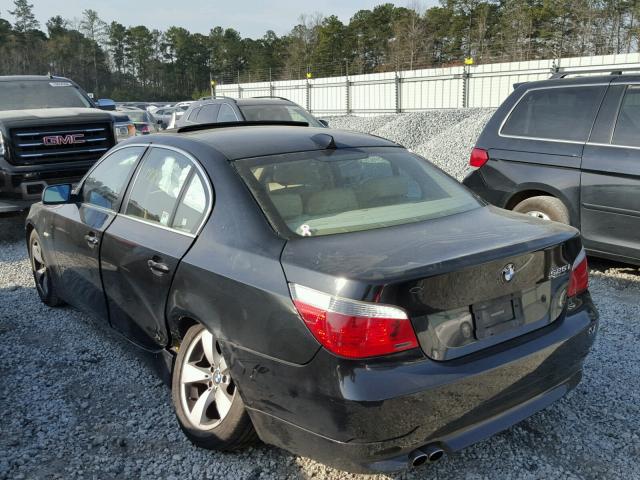 WBANA53525B857615 - 2005 BMW 525 I BLACK photo 3